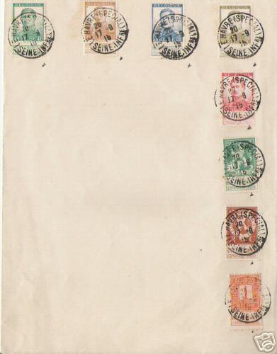 1183 - RARE Séries (17-9-1915) Sur Grand Fragment Cob 1000 Eur -  Unique - 1914-1915 Rotes Kreuz