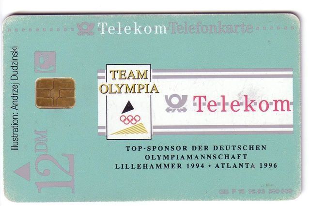 OLYMPIC GAMES ( Germany Old Rare Chip Card ) Jeux Olympiques Team Olympia -(see Scan For Condition) P 15 10.93 - Giochi Olimpici