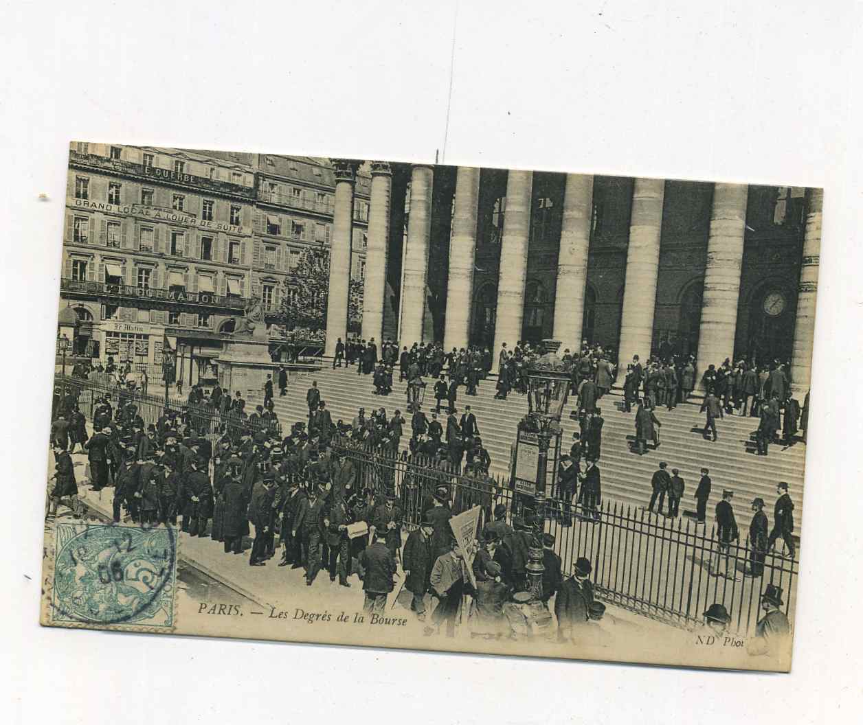 PARIS - GROSSE ANIMATION à La BOURSE Sur Les Degrés - 1906 - Arrondissement: 02