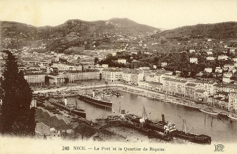 06 - Nice - Le Port Et Le Quartier De Riquier - Bateaux - CPA Dos Vert Issue D´un Carnet - Ed ND N° 240 - Konvolute, Lots, Sammlungen