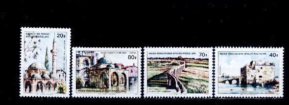 Chypre Turque Yv.no.37/40 Neufs** - Unused Stamps