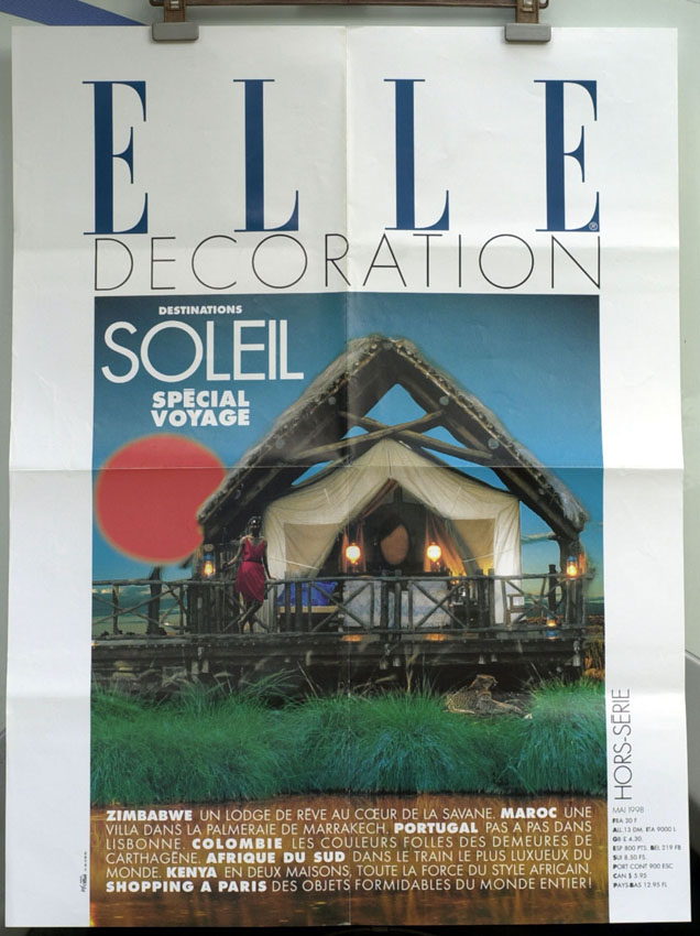 {23839} Affichage Presse Elle Décoration  05/1998  Paris Maroc Colombie Zimbabwe Portugal Kenya - Huis & Decoratie