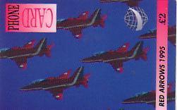 GB PRIVEE AVION PLANE RED ARROWS 1995 2£ RARE SUPERBE - Army