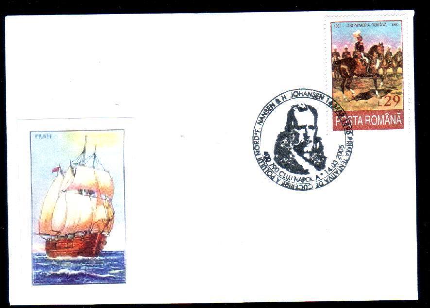 Romania Cover With Expedition Polaire Nansen & H.Johansen. - Sonstige & Ohne Zuordnung