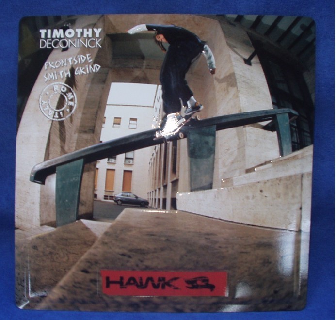 Plaque Métal "HAWK" Skateboard. - Tin Signs (vanaf 1961)