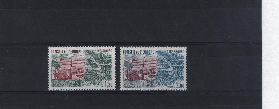 TIMBRES De SERVICE - 1982 - Conseil De L'Europe N°73-74 Neuf Sans Trace De Charniére Côte 2.35 Euros - Mint/Hinged