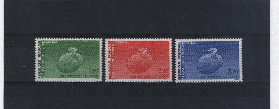 TIMBRES De SERVICE - 1985 - Conseil De L´Europe N°85-86-87 Neuf Sans Trace De Charniére Côte 3.75 Euros - Mint/Hinged