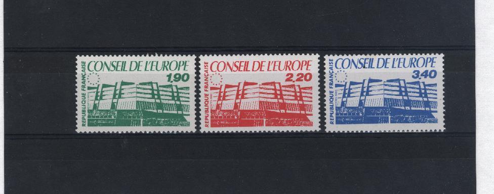 TIMBRES De SERVICE - 1986 - Conseil De L'Europe N°93-94-95 Neuf Sans Trace De Charniére Côte 4.65 Euros - Mint/Hinged