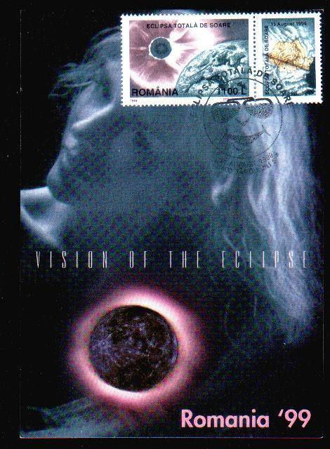 Romania, Maximum Card, Solar Eclipse 1999. - Astrologie