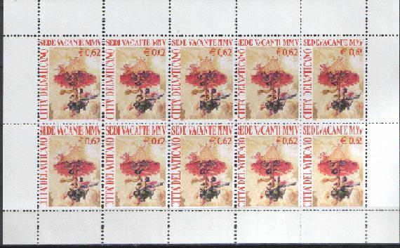 VATICAN -2005 - SIEGE VACANT 2005 3 BF X 10 TIMBRES ** - Ungebraucht