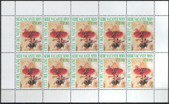 VATICAN -2005 - SIEGE VACANT 2005 3 BF X 10 TIMBRES ** - Neufs