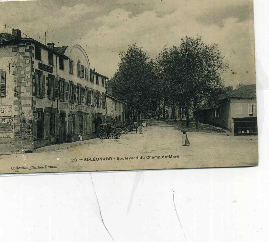 87 -ST LEONARD - BOULEVARD Du CHAMP DE MARS N°23 ANIMATION - ATTELAGES COLL Chillon-dumas - Saint Leonard De Noblat