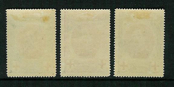 Belgique - 1915 - COB  132/134 * (MH) - Signés - 1914-1915 Rotes Kreuz