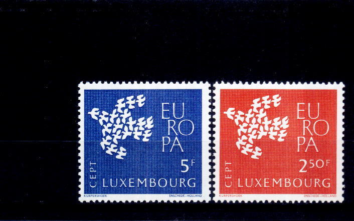 Luxembourg Yv.no.601/2 Neufs** Europa 1961 - Nuevos