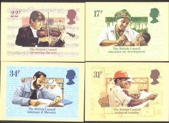 Great Britain: Set Of 4 PHQ 1984 British Council - Carte PHQ