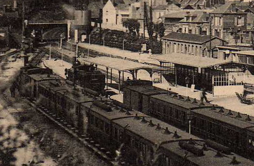 60 ST JUST EN CHAUSSEE Panorama De La Gare, Trains, Ed ??, 1924 - Saint Just En Chaussee