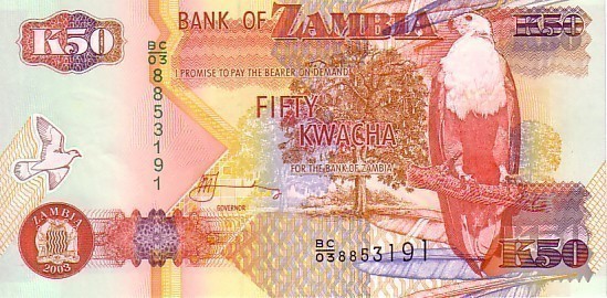 ZAMBIE   50 Kwacha   Emission De 2003     ***** BILLET  NEUF ***** - Sambia