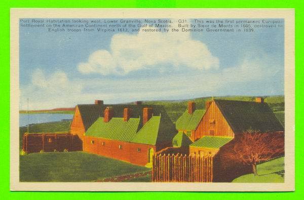 LOWER GRANVILLE, NOVA SCOTIA - PORT ROYAL HABITATION LOOKING WEST - PECO - - Sonstige & Ohne Zuordnung