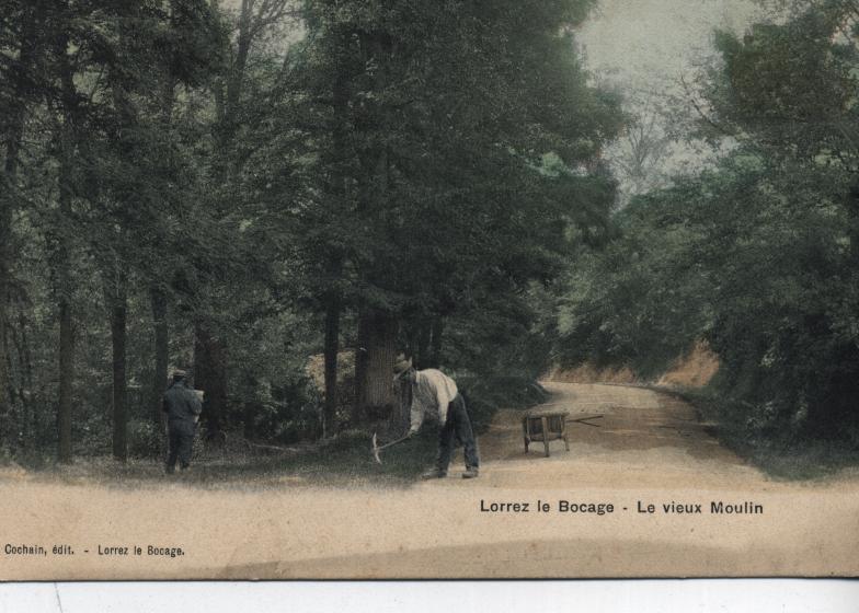 77 - LORREZ-LE- BOCAGe - JARDINIERES AU TRAVAIL Au Vieux MOULIN -cochain Ed - Lorrez Le Bocage Preaux