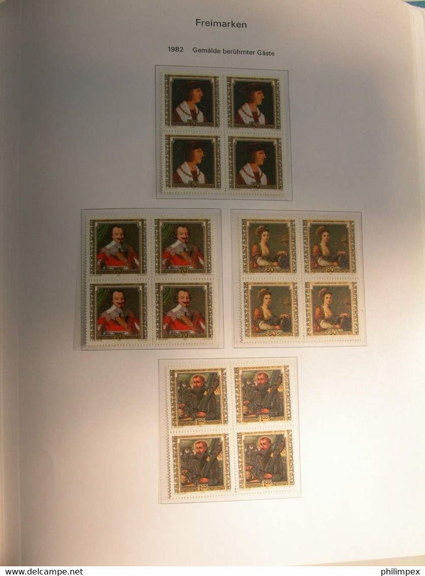 LIECHTENSTEIN, SUPERB COLLECTION 1970-96 - MINT NEVER HINGED BLOCKS OF 4!