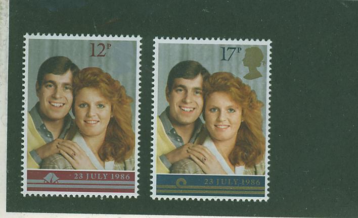 GB0059 Mariage Du Prince Andrew Et Sarah Ferguson 1236 à 1237 Grande Bretagne 1986 Neuf ** - Ohne Zuordnung