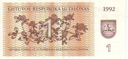 LITHUANIE   1 Talonas  Daté De 1992   Pick 39   *****BILLET  NEUF***** - Lithuania