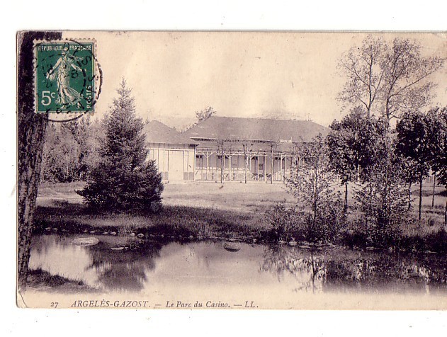 1910 CARTE POSTALE CPA  DE FRANCE  DES HAUTES PYRENNEES   ARGELES GAZOST LE PARC DU CASINO - Argeles Gazost