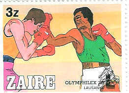 BOXE TIMBRE NEUF ZAIRE OLYMPHILEX 1985 - Boxeo