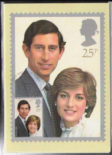 G B  CARTE MAXIMUM NUM.YVERT 1002 CHARLES ET DIANA MARIAGE - Carte PHQ