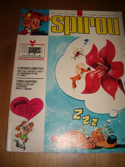 Roba : Couverture Spirou 1766 : Boule Et Bill Et Le Colibris - Boule Et Bill