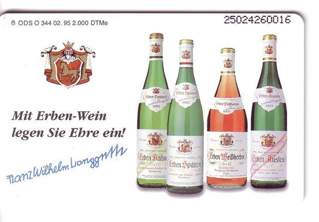 Vino – Vintage – Vin – Wein – Grape ( Grapes )- Grappe De Raisin – Grappolo - LANGGUTH WINE  - MINT Card, Only 2.000 Ex. - Altri & Non Classificati