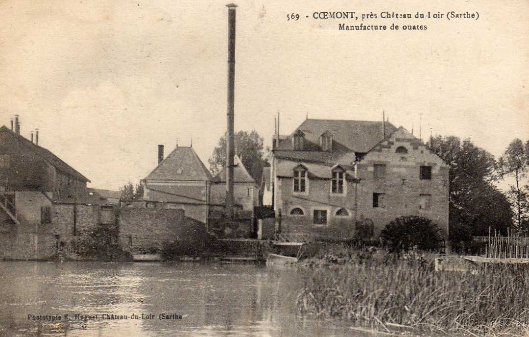 72 COEMONT (envs Chateau Du Loir) Usine, Manufacture De Ouates, Textile, Ed Huguet 569, 1920 - Chateau Du Loir