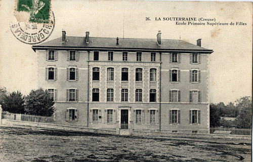 23 - CREUSE - LA SOUTERRAINE - TRES BEAU PLAN DE L´ECOLE SUPERIEURE De JEUNES FILLES - La Souterraine