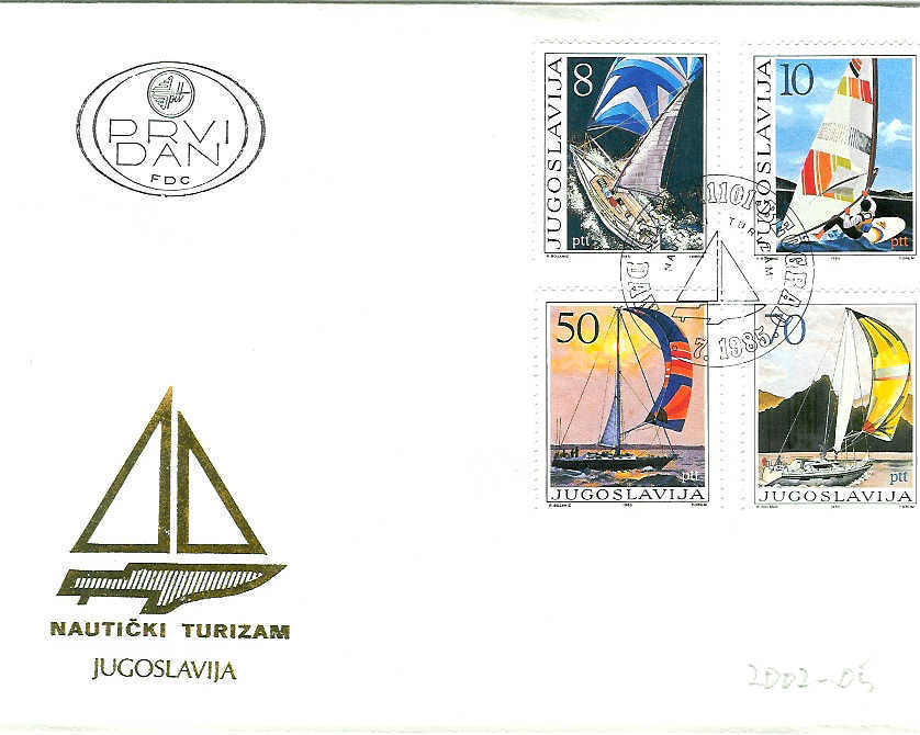 VOILE FDC YOUGOSLAVIE 1985 - Sailing