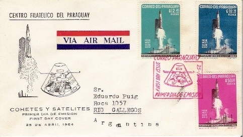 PARAGUAY / FDC  / 25.04.1964 / Conquete De La Lune. - Südamerika