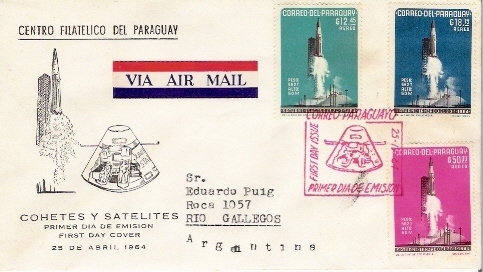 PARAGUAY / FDC  / 25.04.1964 / Conquete De La Lune. - América Del Sur