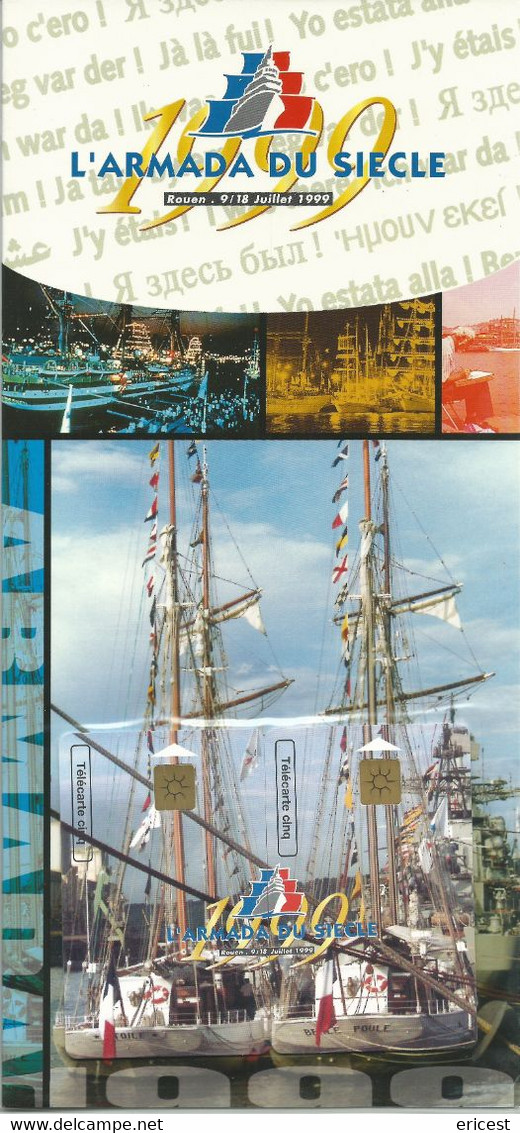 ENCART ARMADA DU SIECLE 07.99 PUZZLE 2 CARTES 5 UNITES NEUF - 5 Unidades