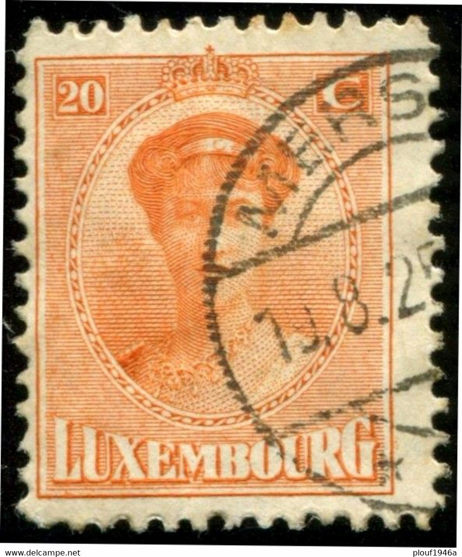 Pays : 286,04 (Luxembourg)  Yvert Et Tellier N° :   125 (o) - 1921-27 Charlotte Frontansicht