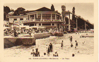 CPA De EVIAN Les BAINS (Hte Savoie 74) La Plage. - Talloires