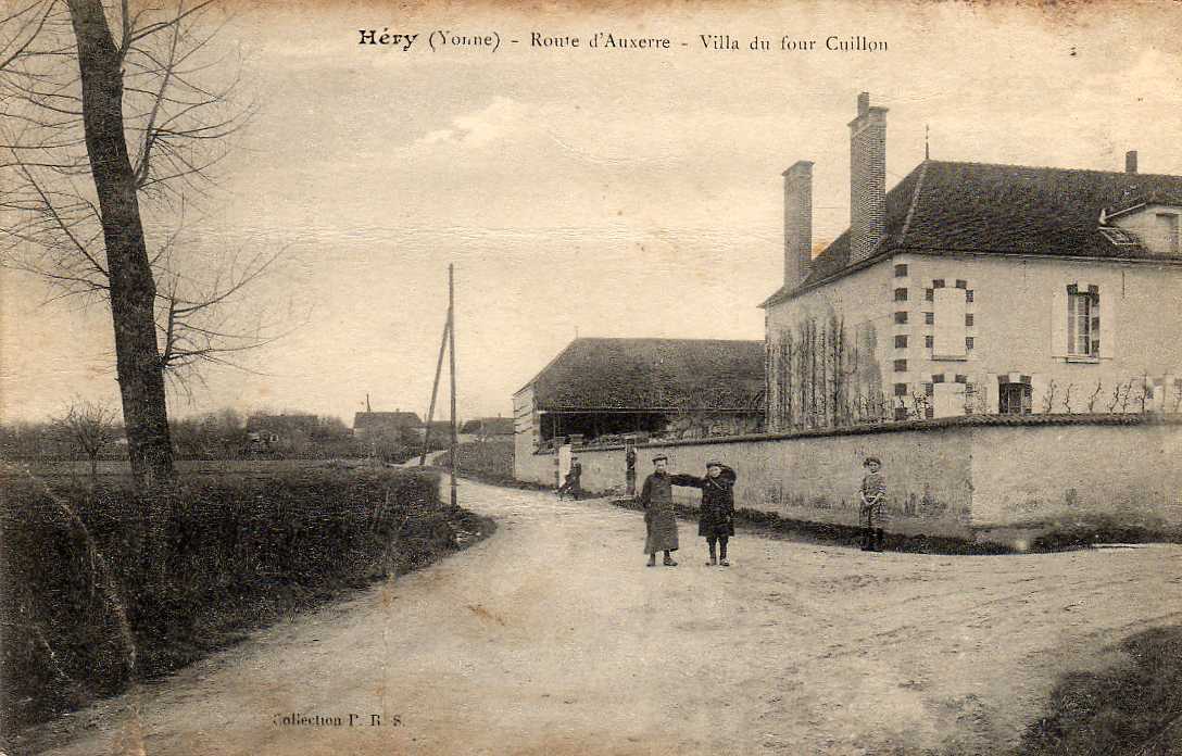 89 HERY Route D´Auxerre, Villa Du Four Cuillon, Animée, Ed PRS, 1917 - Hery