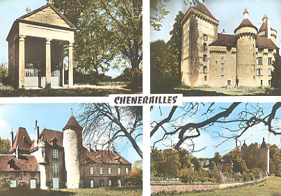 23 - CREUSE - CHENERAILLES - NOTRE DAME - CHATEAU D´ETANGSANNES - ORGNAT - VILLEMONTEIX - Chenerailles