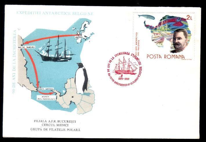 Polar Expedition BELGICA,PENGUIN,special Cover Very Rare 1989. - Arctic Expeditions