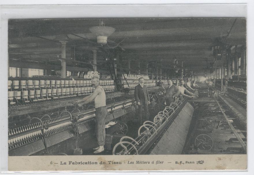 LA FABRICATION DU TISSU. LES METIERS A FILER. 6. - Industrie