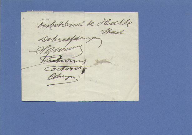 BZ1 Op Drukwerkbandje Met Duitsebrugstempel ANTWERPEN Naar HALLE Op Verso: "onbekend Te Halle..." - OC1/25 Gouvernement Général
