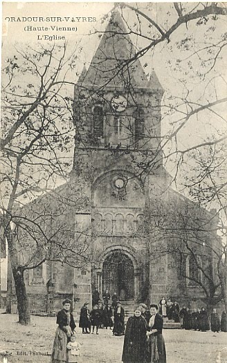 87 - HAUTE-VIENNE - ORADOUR Sur VAYRES - EGLISE - BELLE ANIMATION - Oradour Sur Vayres