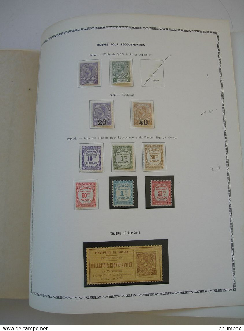 MONACO - SUPERB COLLECTION IN THIAUDE ALBUM, UNUSED VERY LIGHT HINGED!