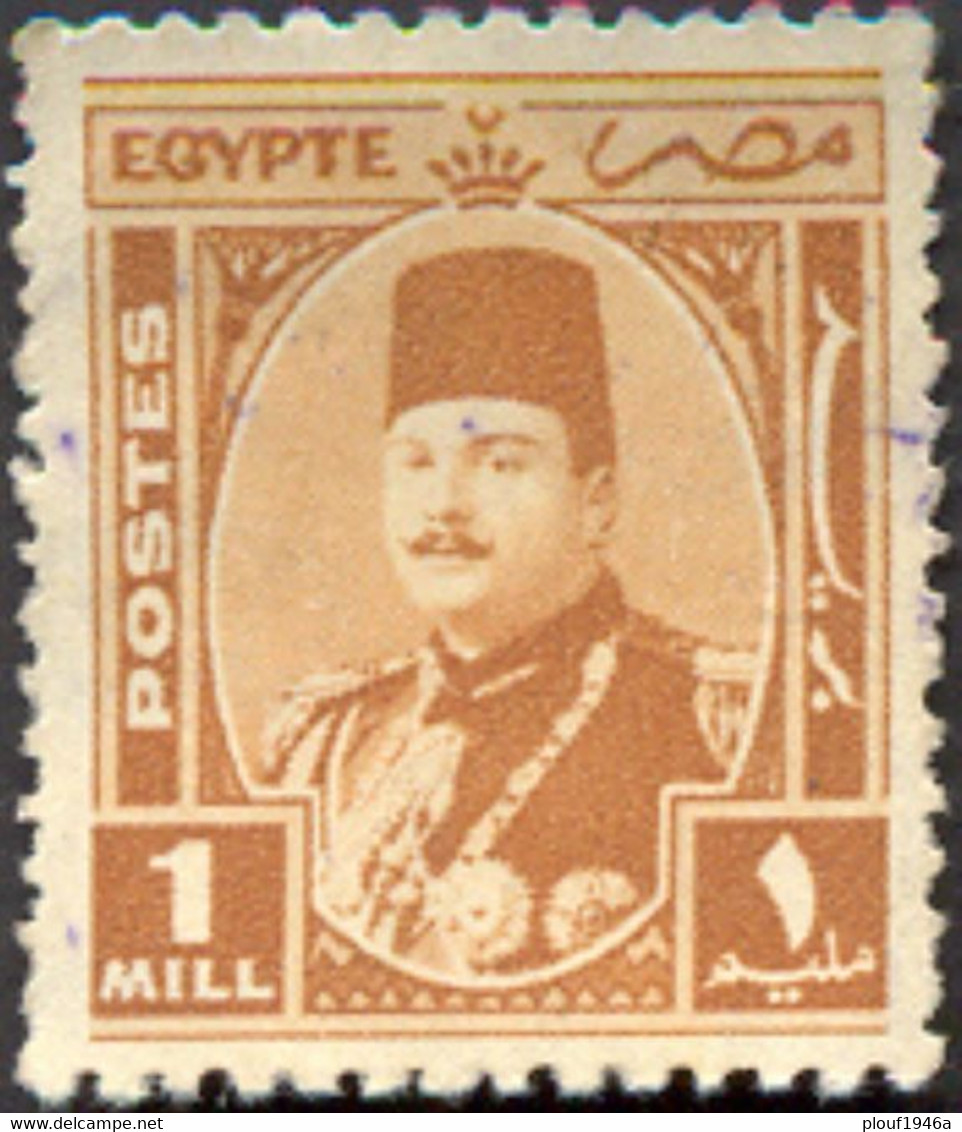 Pays : 160,31 (Egypte : Royaume (Farouk Ier)   Yvert Et Tellier N° :   223 (o) - Usados