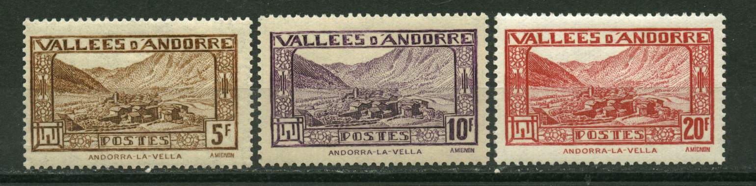 Andorre * N° 43 à 45 Andorre-la-Vieille - Ungebraucht