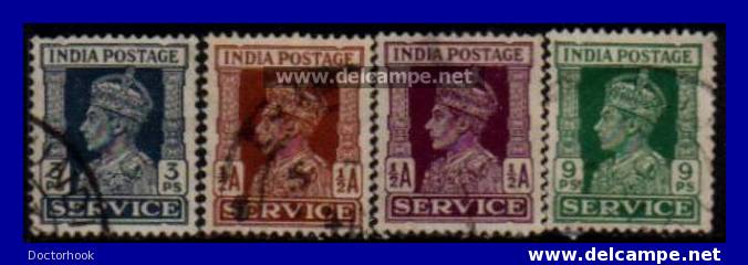 INDIA   Scott # O 105-12 F-VF USED - Dienstmarken