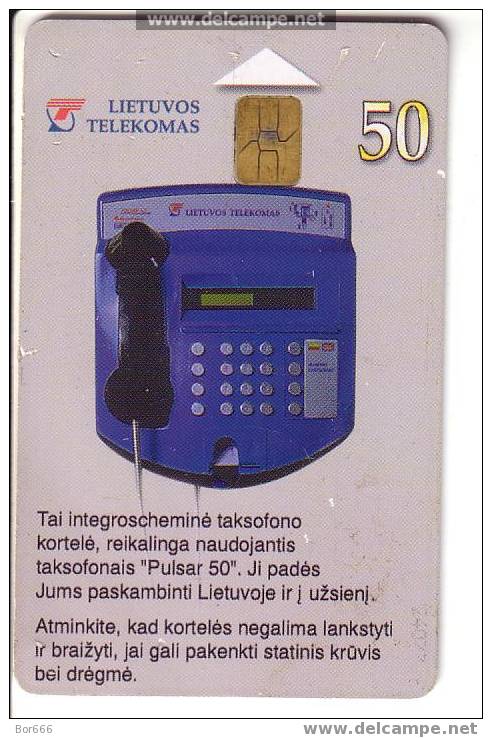 LITHUANIA USED PHONECARD - 50 Liti " TAXOPHONE " - Litauen
